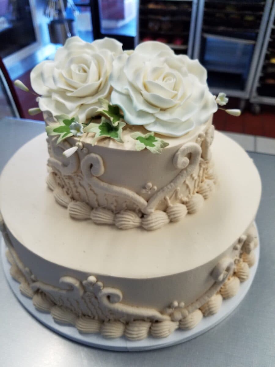 Ivory with Sugar Roses