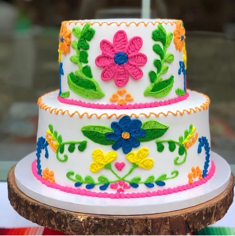 Mexican Embroidery Cake